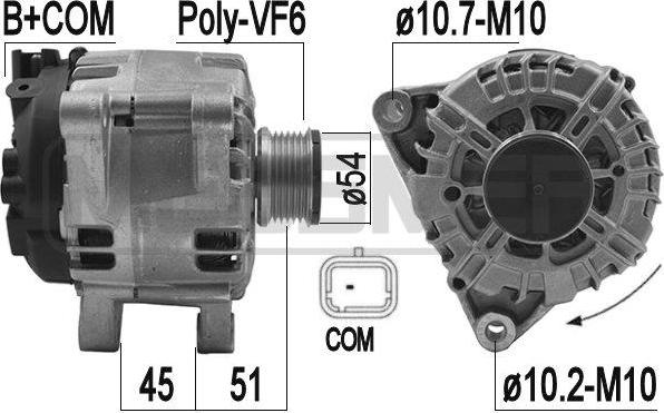 ERA 209196A - Generator / Alternator aaoparts.ro