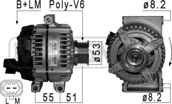 ERA 209110 - Generator / Alternator aaoparts.ro