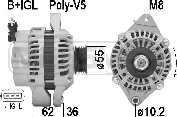 ERA 209353A - Generator / Alternator aaoparts.ro