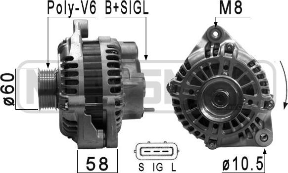 ERA 210909 - Generator / Alternator aaoparts.ro