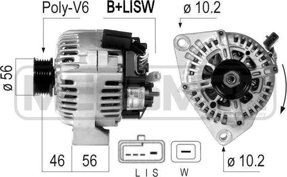 ERA 210536 - Generator / Alternator aaoparts.ro