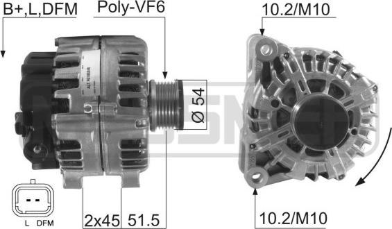 ERA 210520 - Generator / Alternator aaoparts.ro