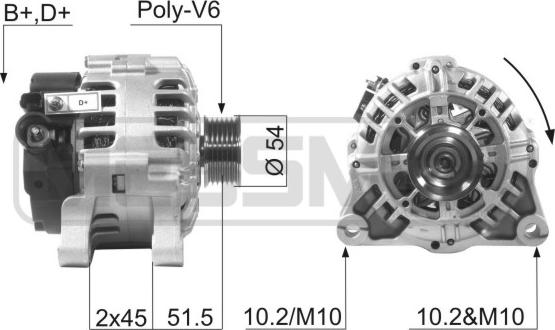 ERA 210016 - Generator / Alternator aaoparts.ro