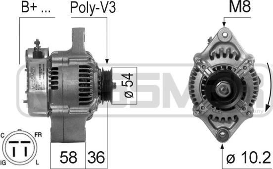 ERA 210119R - Generator / Alternator aaoparts.ro