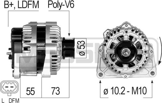 ERA 210827A - Generator / Alternator aaoparts.ro