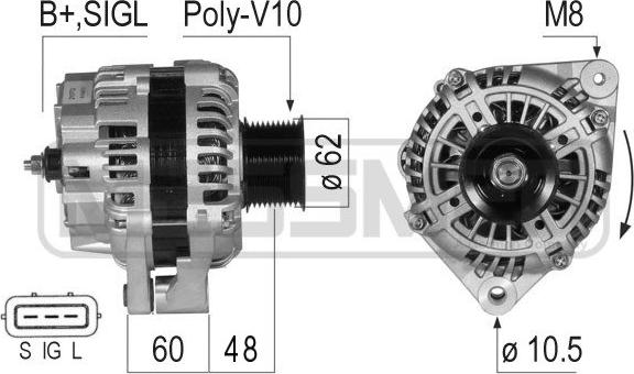 ERA 210772 - Generator / Alternator aaoparts.ro
