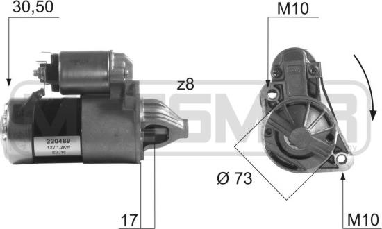 ERA 220489 - Starter aaoparts.ro