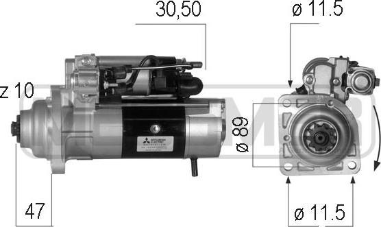 ERA 220554 - Starter aaoparts.ro