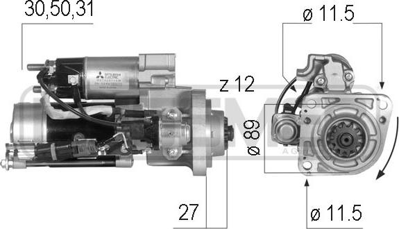 ERA 220556 - Starter aaoparts.ro