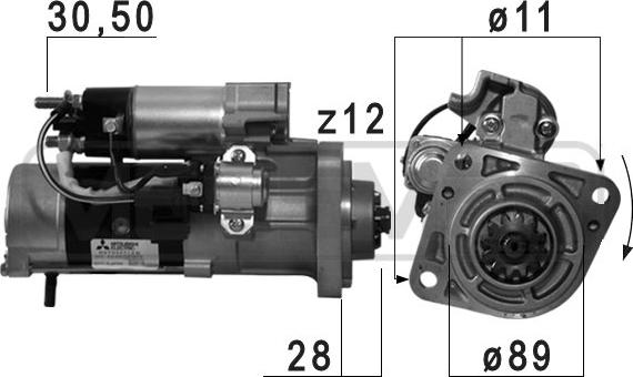 ERA 220 695 - Starter aaoparts.ro