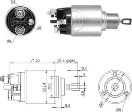 ERA 227937 - Solenoid, electromotor aaoparts.ro