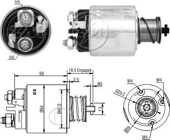 ERA ZM5491 - Solenoid, electromotor aaoparts.ro