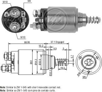ERA ZM545 - Solenoid, electromotor aaoparts.ro