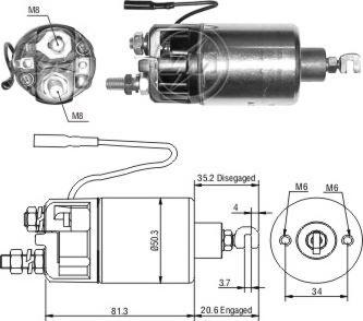 ERA ZM661 - Solenoid, electromotor aaoparts.ro