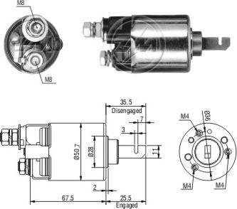 ERA ZM607 - Solenoid, electromotor aaoparts.ro