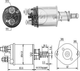 ERA ZM615 - Solenoid, electromotor aaoparts.ro