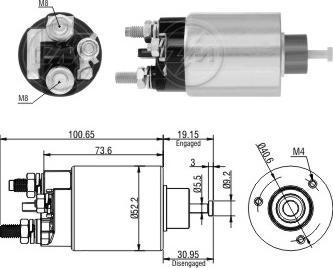 ERA ZM6860 - Solenoid, electromotor aaoparts.ro