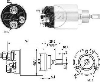 ERA ZM6381 - Solenoid, electromotor aaoparts.ro