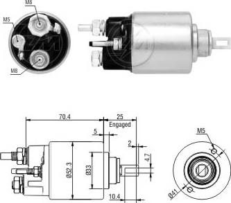 ERA ZM6271 - Solenoid, electromotor aaoparts.ro