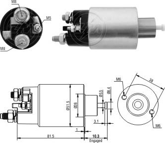 ERA ZM1993 - Solenoid, electromotor aaoparts.ro