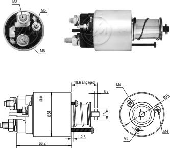 ERA ZM1497 - Solenoid, electromotor aaoparts.ro
