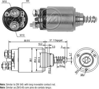 ERA ZM1545 - Solenoid, electromotor aaoparts.ro
