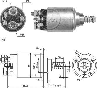 ERA ZM1639 - Solenoid, electromotor aaoparts.ro