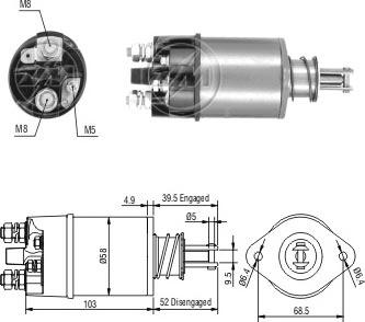 ERA ZM801 - Solenoid, electromotor aaoparts.ro