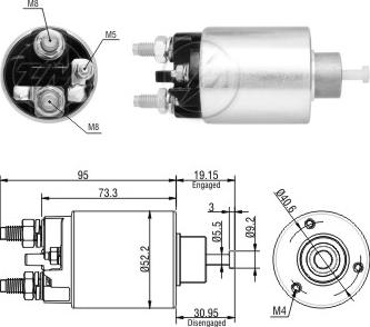 ERA ZM8860 - Solenoid, electromotor aaoparts.ro