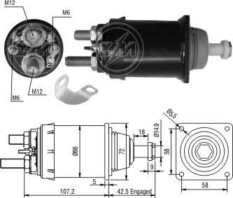 ERA ZM836 - Solenoid, electromotor aaoparts.ro