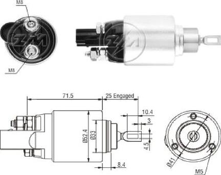 ERA ZM8381 - Solenoid, electromotor aaoparts.ro