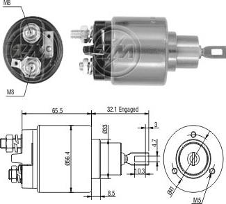 ERA ZM873 - Solenoid, electromotor aaoparts.ro