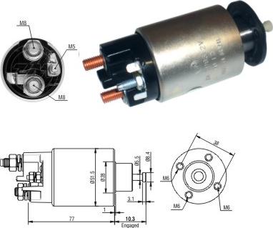ERA ZM3993 - Solenoid, electromotor aaoparts.ro
