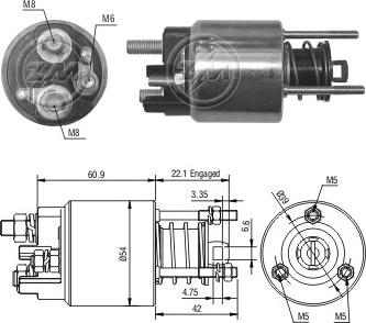 ERA ZM395 - Solenoid, electromotor aaoparts.ro