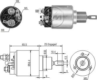 ERA ZM3973 - Solenoid, electromotor aaoparts.ro