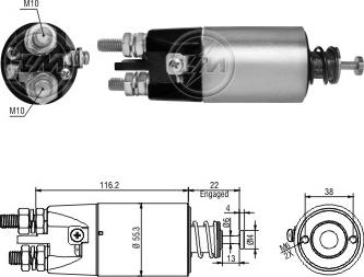 ERA ZM3897 - Solenoid, electromotor aaoparts.ro