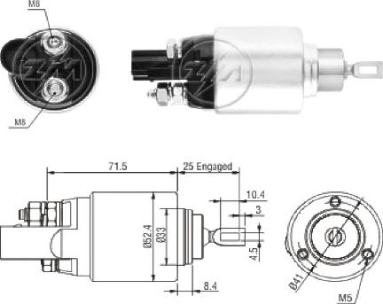 ERA ZM381 - Solenoid, electromotor aaoparts.ro