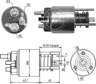 ERA ZM3395 - Solenoid, electromotor aaoparts.ro