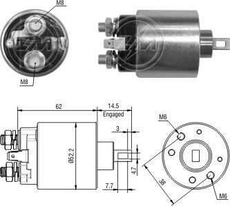 ERA ZM3716 - Solenoid, electromotor aaoparts.ro
