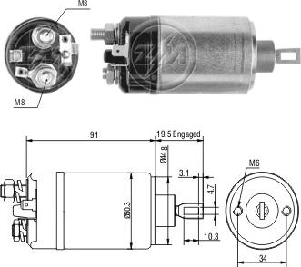 ERA ZM3722 - Solenoid, electromotor aaoparts.ro