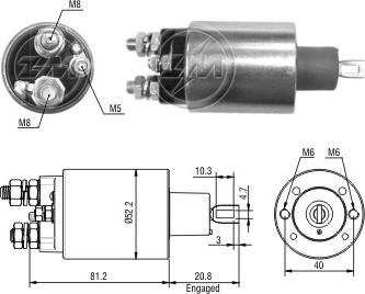 ERA ZM2485 - Solenoid, electromotor aaoparts.ro