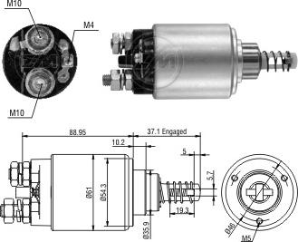 ERA ZM2639 - Solenoid, electromotor aaoparts.ro