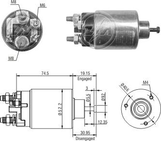 ERA ZM2860 - Solenoid, electromotor aaoparts.ro