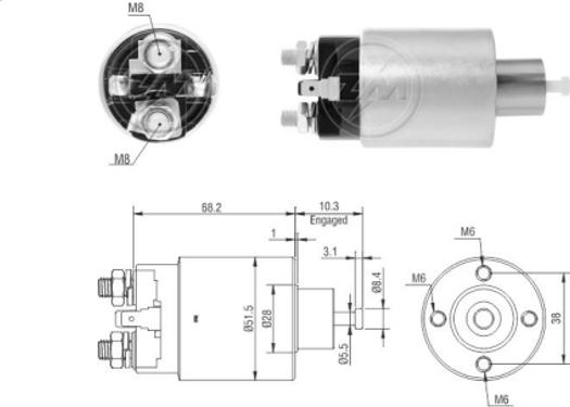 ERA ZM7995 - Solenoid, electromotor aaoparts.ro