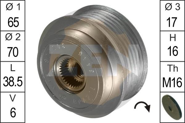 ERA ZN5446 - Fulie, alternator aaoparts.ro