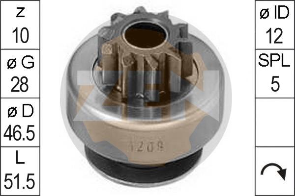 ERA ZN1209 - Pinion electromotor aaoparts.ro