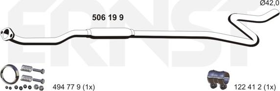 ERNST 506199 - Toba esapamet intermediara aaoparts.ro