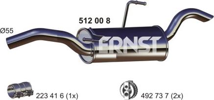 ERNST 512008 - Toba esapament finala aaoparts.ro