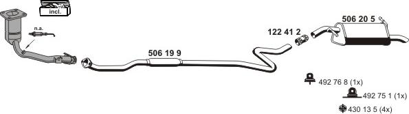 ERNST 090474 - Sistem de esapament aaoparts.ro