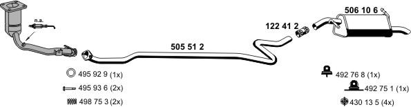 ERNST 090370 - Sistem de esapament aaoparts.ro